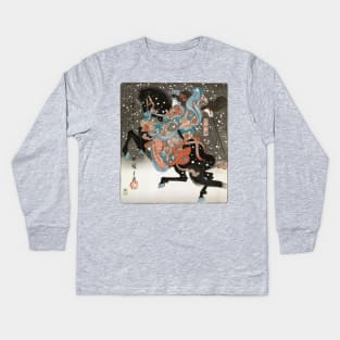 Emperor Kôkô,  of the One Hundred Poems Kids Long Sleeve T-Shirt